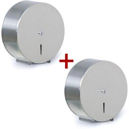 B2B Partner Pojemnik na papier toaletowy 1+1 GRATIS, stal nierdzewna, średnica 260