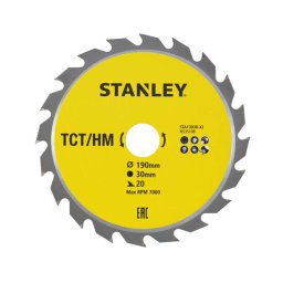 Stanley Akcesoria - Tarcza pilarska do drewna 190x30 mm, 20 zębów STA13030-XJ
