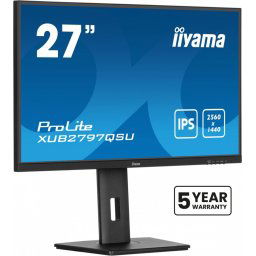 IIYAMA Monitor 27 cali XUB2797QSN-B2 IPS,QHD,USB-c Dock,HDMI /5y/