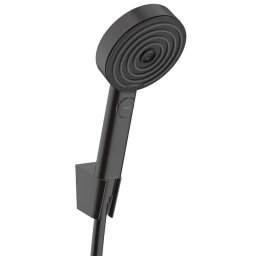 Hansgrohe Pulsify Select S - Zestaw słuchawki prysznicowej, uchwytu i węża, 3 strumienie, EcoSmart, czarny mat 24305670