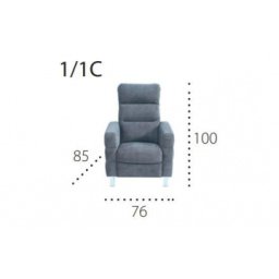 METRO 1C Fotel z relaxem