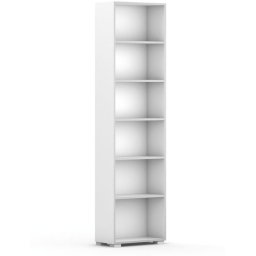 B2B Partner Biblioteka SILVER LINE, 1 kolumna, 2230 x 600 x 400 mm, biały
