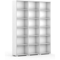 B2B Partner Biblioteka SILVER LINE, 3 kolumny, 2230 x 1800 x 400 mm, biały