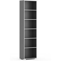B2B Partner Biblioteka SILVER LINE, 1 kolumna, 2230 x 600 x 400 mm, grafit