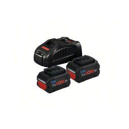 Bosch Akcesoria - Zestaw ładowarki 8A, 2x akumulatora 18V 5,5 Ah 1600A0214C