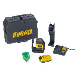 DeWALT Narzędzia - AKU laser krzyżowy 18 V, zasięg 100 m, z akcesoriami, 1x akumulator 2,0 Ah XR, ładowarka DCLE34021D1