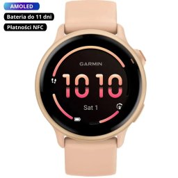 Garmin Vivoactive 6 Metallic Pink dawn różowy smartwatch AMOLED z GPS i muzyką 010-02985-03 ★ AUTORYZOWANY SKLEP | Raty 0% | PayPo | ZWROT DO 365 DNI • POLECANA OFERTA ✓