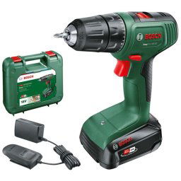 Bosch Narzędzia - Wiertarko-wkrętarka akumulatorowa 18 V, 1x akumulator Li-Ion 2,0 Ah, ładowarka 06039D8004