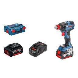 Bosch - Akumulatorowy klucz udarowy 18V, 2x akumulator Li-Ion 8,0 Ah, ładowarka 06019G4201