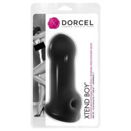 Dorcel Xtend Boy - silikonowy płaszcz na penisa (czarny)
