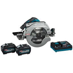 Makita Narzędzia - Akumulatorowa pilarka tarczowa 40 V 270 mm, 2x akumulator 5,0 Ah Li-Ion XGT, ładowarka HS011GT201