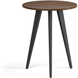 B2B Partner Stolik kawowy PRIMO VIBE, średnica 60 cm, czarna podstawa, orzech