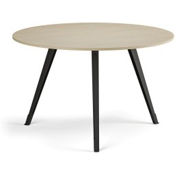 B2B Partner Stolik kawowy PRIMO ZEN, średnica 120 cm, czarna podstawa, brzoza
