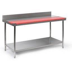 B2B Partner Stół ze stali nierdzewnej z deską do krojenia, 1500 x 700 x 850 mm