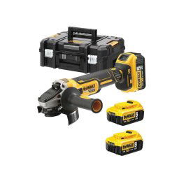 DeWALT Narzędzia - 18V AKU szlifierka kątowa 125 mm, 3x akumulator 5,0 Ah XR, ładowarka DCG405P3