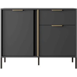 LASKI_MEBLE Komoda (D) Lars 103 2d1s Antracyt