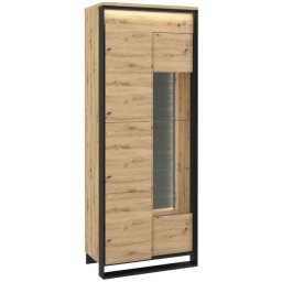 LENART Witryna Quant Qa-03 Dąb Artisan/czarny