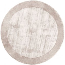 FARGOTEX (Carpet Decor) Dywan Okrągły Z Wiskozy Tere Silver Beżowy