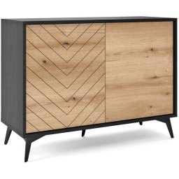 Piaski Komoda Diamond K104 Dąb Evoke / Czarny
