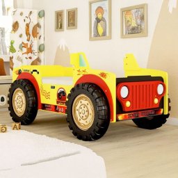 PLASTIKO Łóżko Samochód Monster Truck, Materac