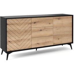 Piaski Komoda Diamond Ksz154 Dąb Evoke / Czarny
