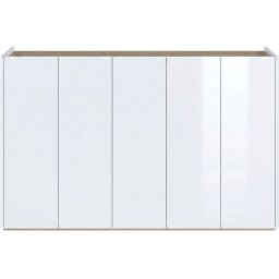 LENART Komoda Easy Ea-01 Z Oświetlaniem Biały Połysk/dąb Scandi