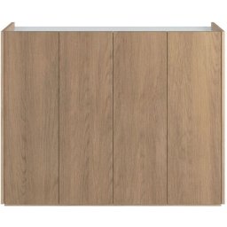 LENART Komoda Easy Ea-02 Z Oświetlaniem Dąb Scandi/biały Połysk