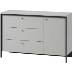 LENART Komoda Gris Gs-04 Oświetlenie Led Szary + Czarny