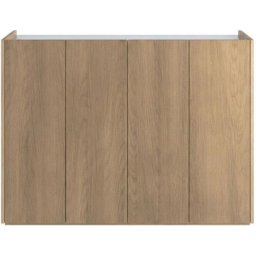 LENART Komoda Easy Ea-01 Z Oświetlaniem Dąb Scandi/biały Połysk