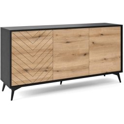 Piaski Komoda Diamond K154 Dąb Evoke / Czarny