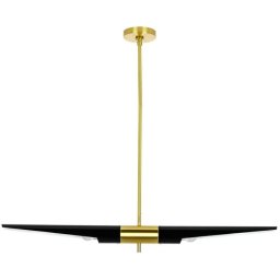 KING HOME Lampa Wisząca Apollo 1 Czarna - Szczotkowane Złoto