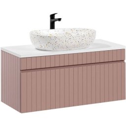 COMAD Zestaw Meblowy 100cm Z Umywalką Nablatową Kolekcja Iconic Rose Antyczna Róża
