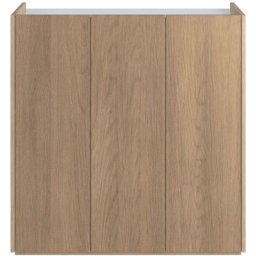 LENART Komoda Easy Ea-03 Z Oświetlaniem Dąb Scandi/biały Połysk