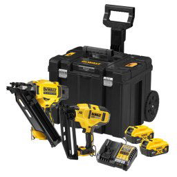 DeWALT Narzędzia - AKU zestaw gwoździarek stolarskich i wykończeniowych 18 V, 2x akumulator 5,0 Ah XR, ładowarka DCK246P2T