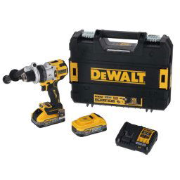 DeWALT Narzędzia - Akumulatorowa wiertarka udarowa 18V, 2x akumulator 5,0 Ah XR POWERSTACK, ładowarka DCD1007H2T