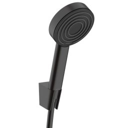 Hansgrohe Pulsify S - Zestaw słuchawki prysznicowej, uchwytu i węża, EcoSmart+, czarny mat 24307670