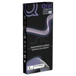 Uniq - bezlateksowe prezerwatywy do oralnego (3 szt.)