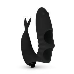 Easytoys Finger - 2w1 wibrujący pierścień na palec (czarny)