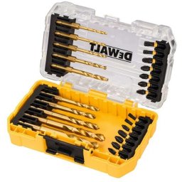 DeWALT Akcesoria - 24-częściowy zestaw bitów i wierteł DT70748T