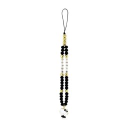Hello Kitty Pearls and Beads Kitty Charm Czarny