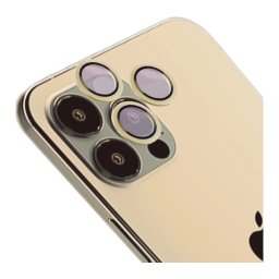 Bizon na aparat z aplikatorem Snap Lens do iPhone 12 Pro Max złota ramka