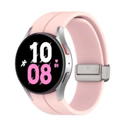 Bizon Strap Watch Silicone L do Galaxy Watch FE/7/6/6 Classic/5/5 Pro/4/4 Classic Jasno-różowy