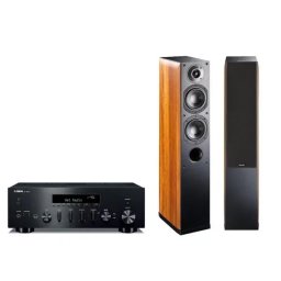 Yamaha R-N600A Czarny, Indiana Line Nota 550 X Orzech