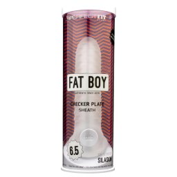 Fat Boy Checker Box - biały rękaw na penisa (17 cm)