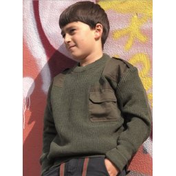 Sweter dziecięcy wojskowy - militarny, zielony, wyprzedaż