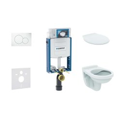 Geberit Kombifix - Zestaw do montażu podtynkowego, toaleta Alpha z deską, przycisk Sigma01, biel alpejska 110.302.00.5 NR1