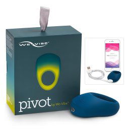 We-Vibe Pivot - akumulatorowy wibrujący pierścień erekcyjny (ciemnoniebieski)