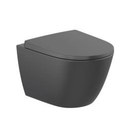 Roca Ona miska WC wisząca Rimless Czarny Mat A346688080