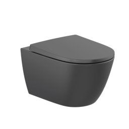 Roca Ona miska WC wisząca Rimless Czarny Mat A346687080