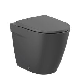 Roca Ona miska WC stojąca przyścienna Rimless Czarny Mat A347687080